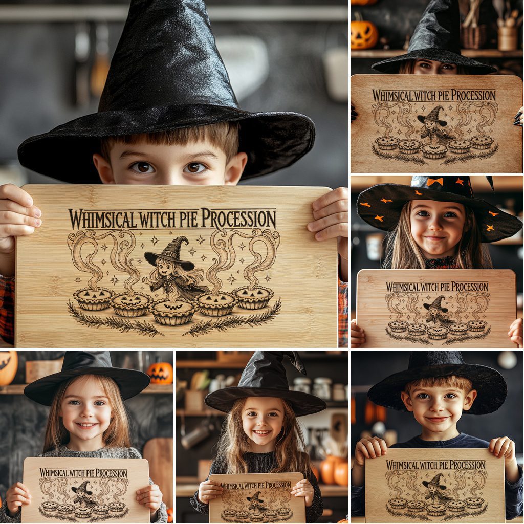 Halloween Charcuterie Board Engraving File Bundle, 6 Funny Wood Engraving Designs - immagine 4