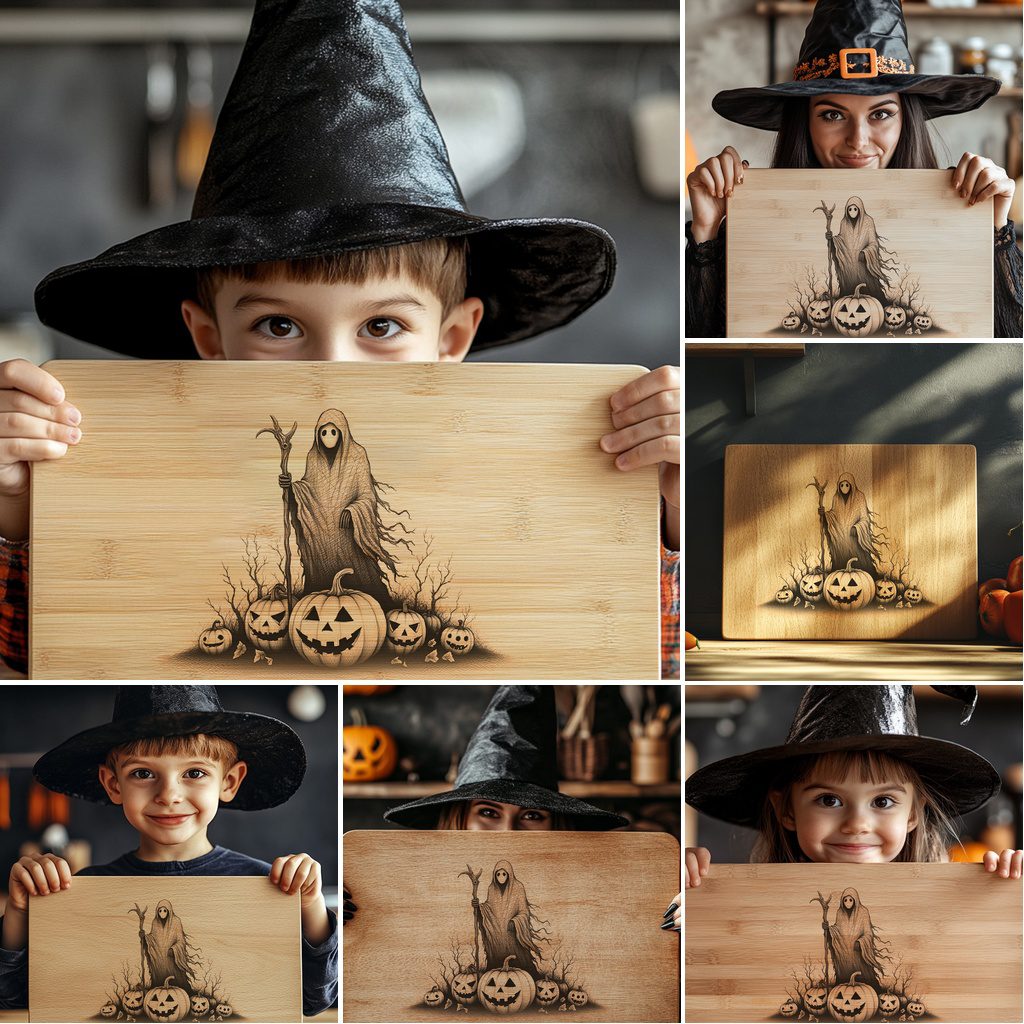 Halloween Charcuterie Board Engraving File Bundle, Spooky Party Design Set - Imagen 2