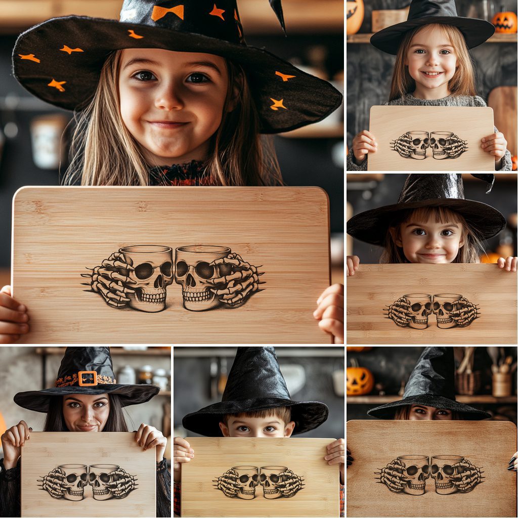 Halloween Charcuterie Board Engraving File Bundle, Spooky Party Design Set - Imagen 3
