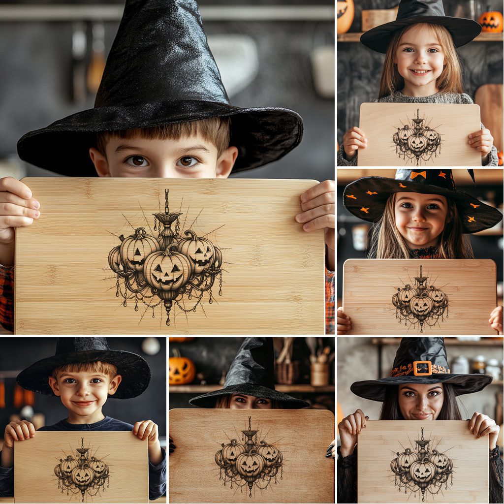 Halloween Charcuterie Board Engraving File Bundle, Spooky Party Design Set - Imagen 5