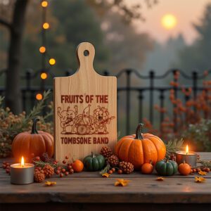 Halloween Charcuterie Board Engraving File, Funny Zombie Fruit