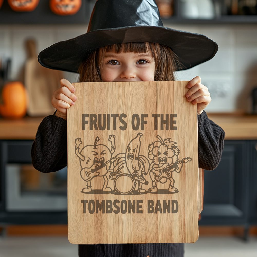 Halloween Charcuterie Board Engraving File, Funny Zombie Fruit