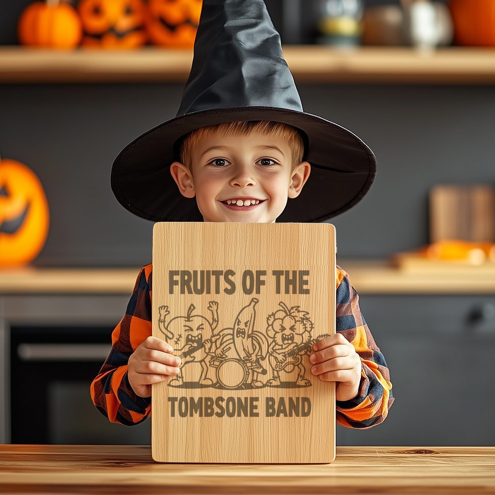 Halloween Charcuterie Board Engraving File, Funny Zombie Fruit