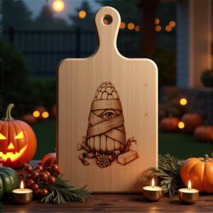 Halloween Charcuterie Board Engraving File, Mummy Candy Corn,