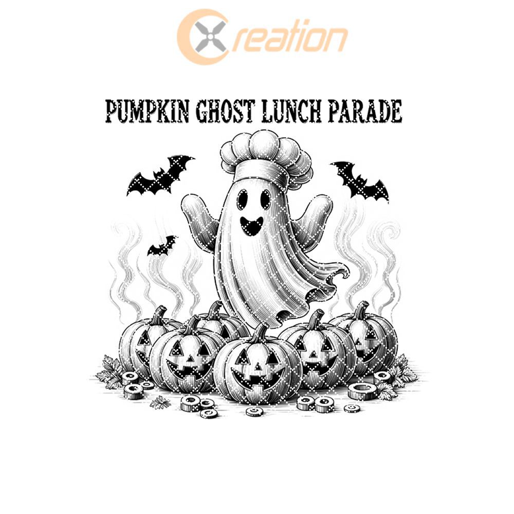 Halloween Charcuterie Board Engraving File, Pumpkin Ghost Parade Design – Image 7