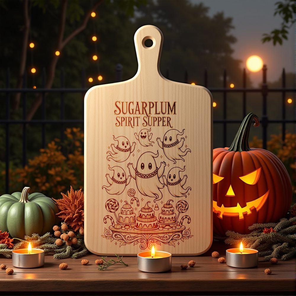 Halloween Charcuterie Board Engraving File, Spooky Party Platter