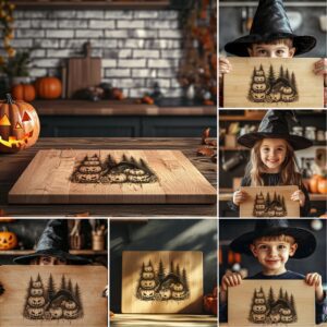 Halloween Charcuterie Board Engraving Files, Spooky Laser Bundle,