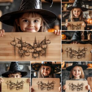 Halloween Charcuterie Board Engraving Files, Spooky Laser Bundle,