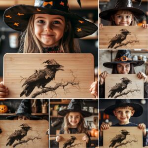 Halloween Charcuterie Board Engraving Files, Spooky Laser Bundle,