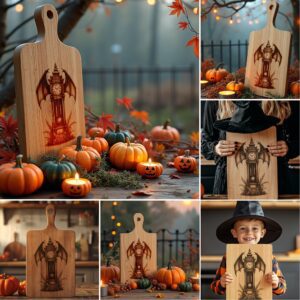 Halloween Charcuterie Board Engraving Files, Spooky Laser Designs