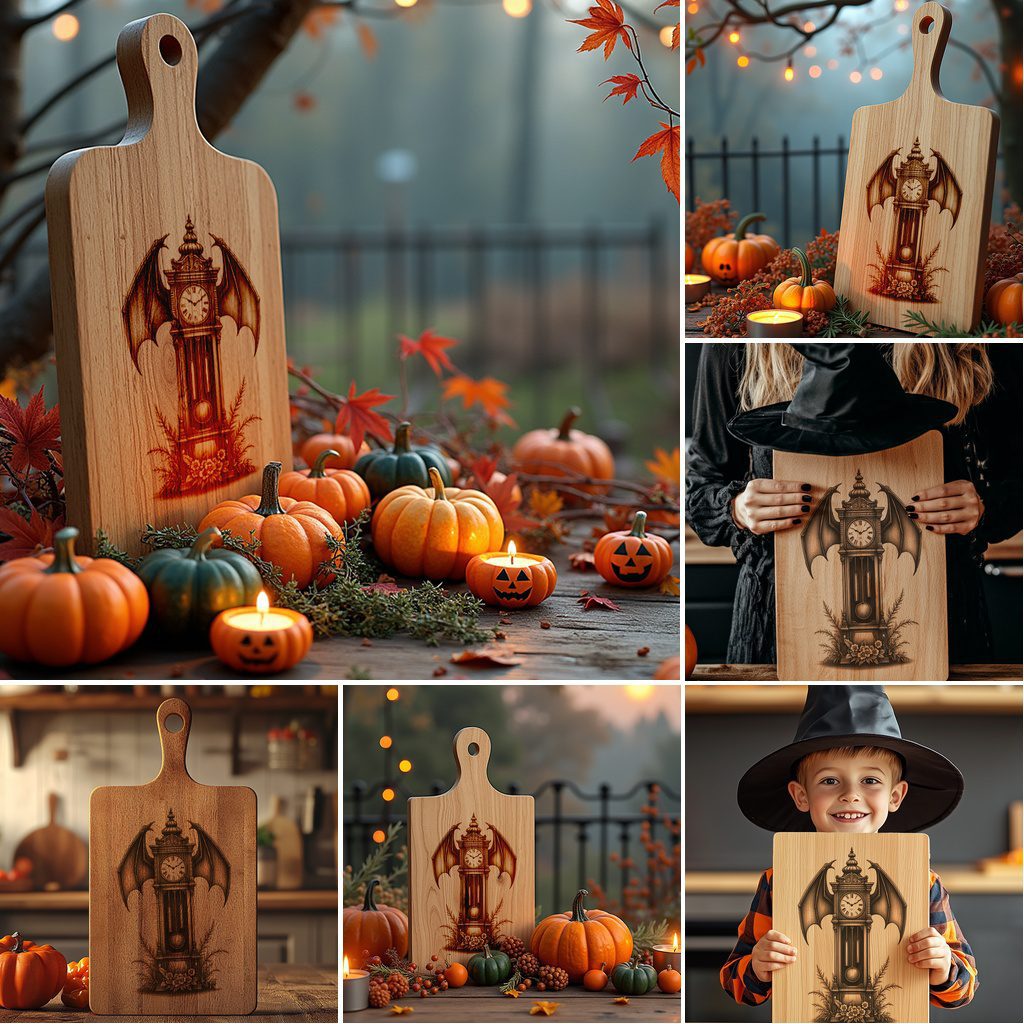 Halloween Charcuterie Board Engraving Files, Spooky Laser Designs
