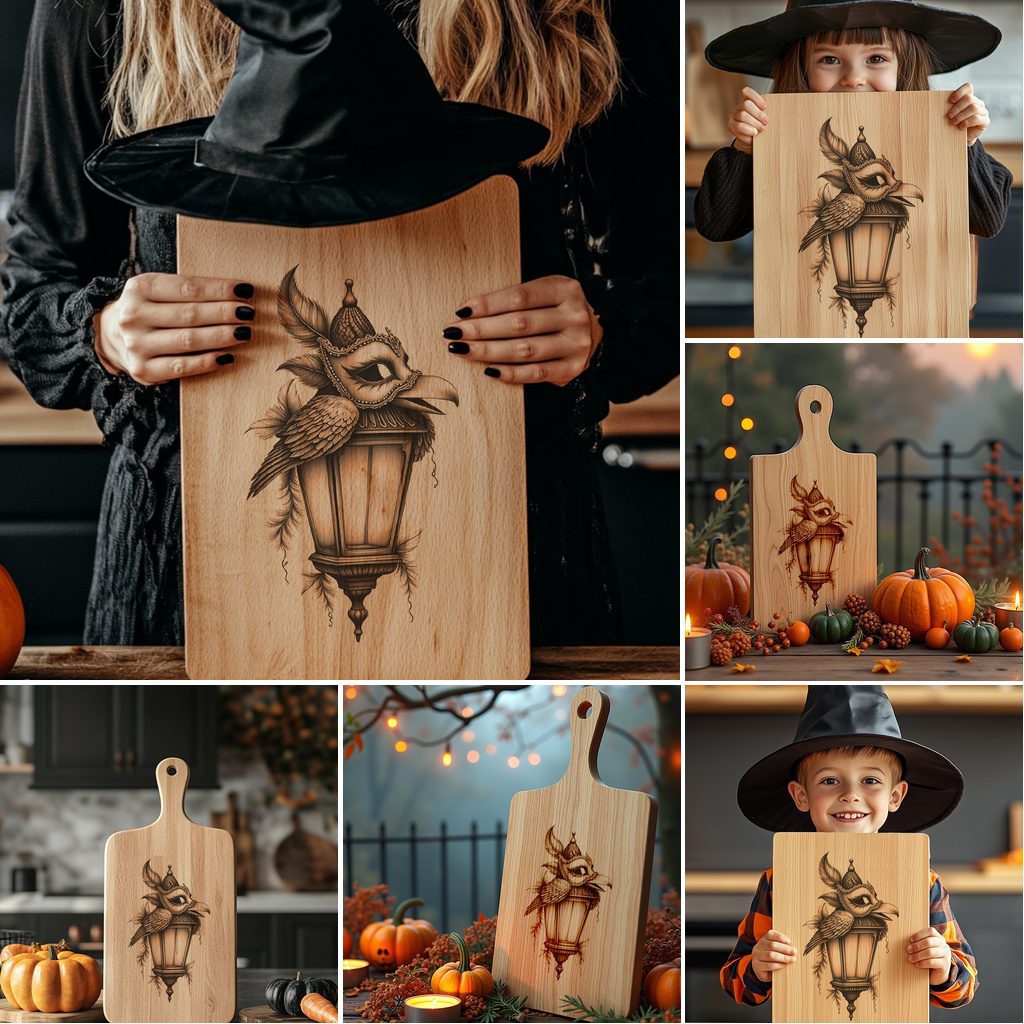 Halloween Charcuterie Board Engraving Files, Spooky Laser Designs