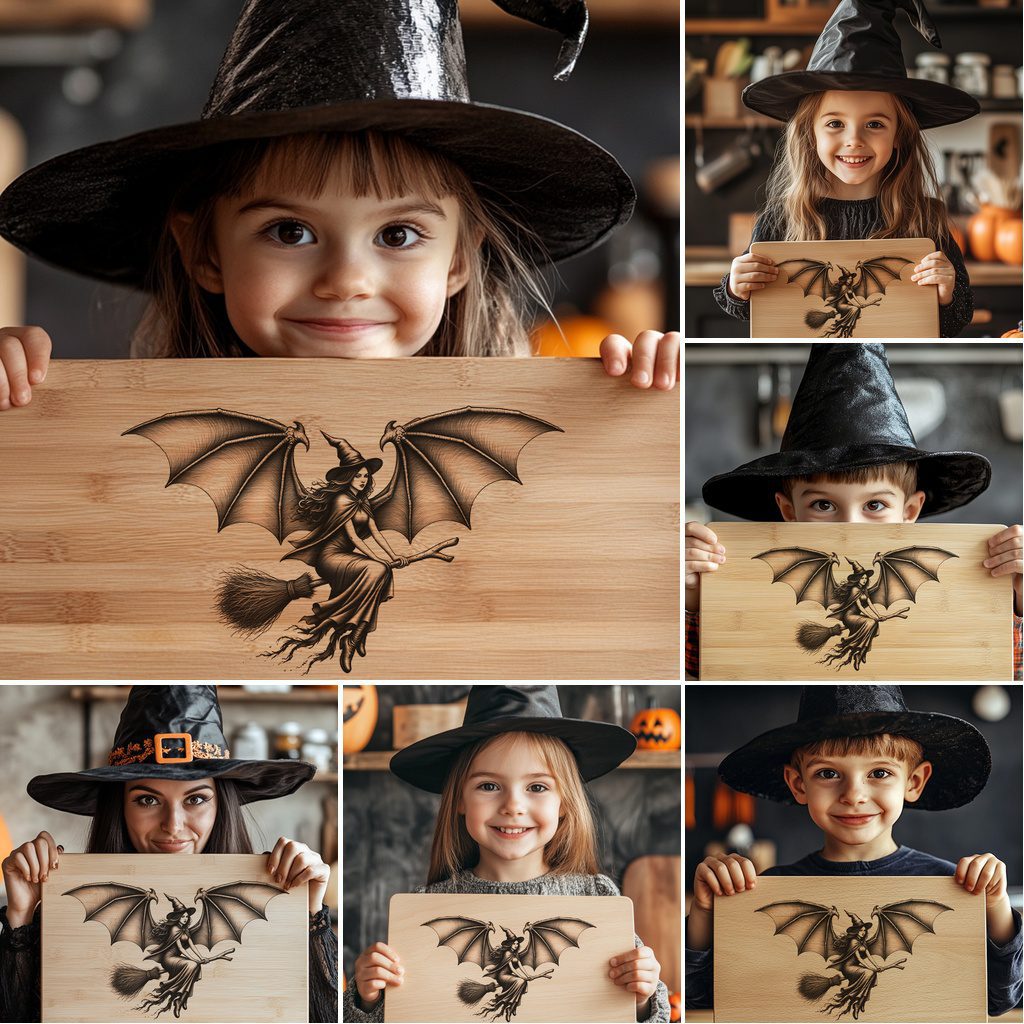 Halloween Charcuterie Board Engraving Files, Spooky Laser Designs