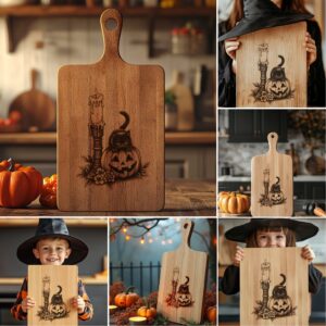 Halloween Charcuterie Board Laser Engraving Designs, Spooky Bundle,