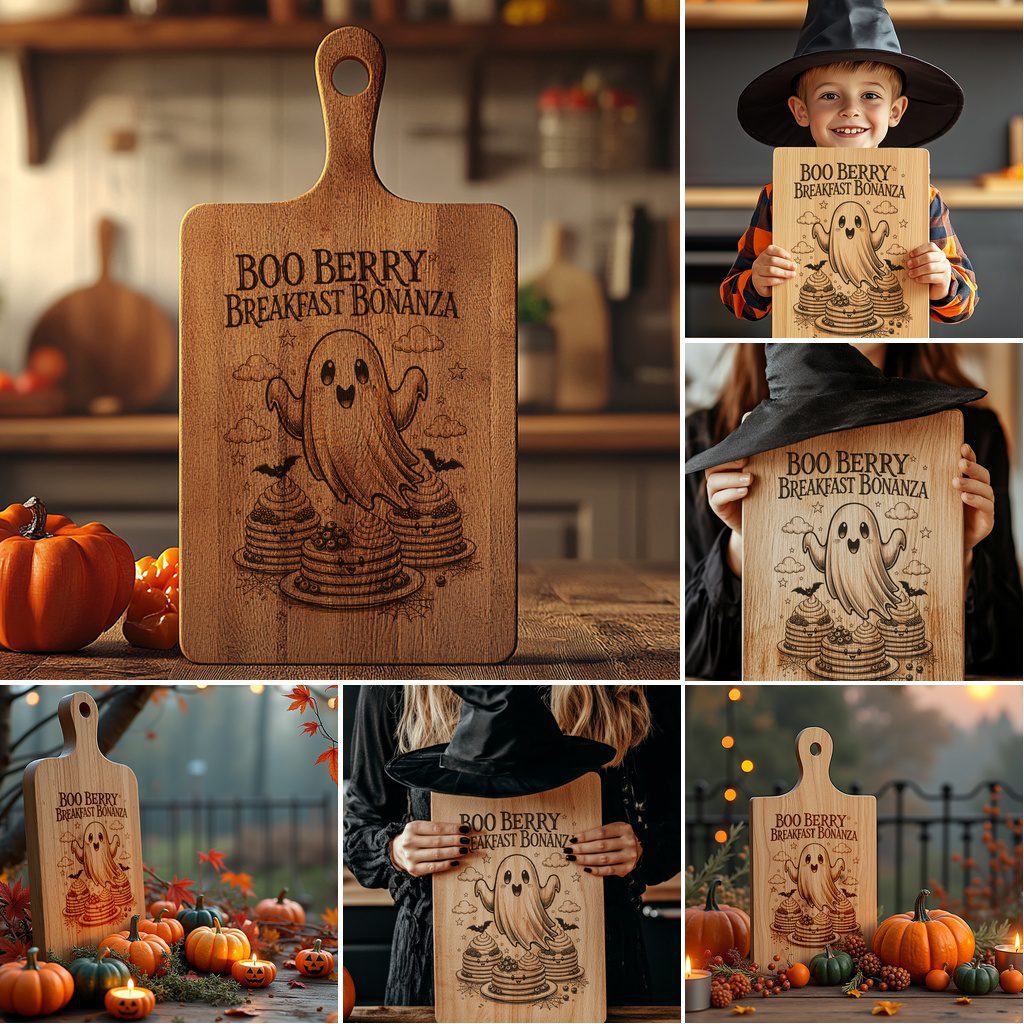 Halloween Charcuterie Board Laser Engraving File Bundle, Funny