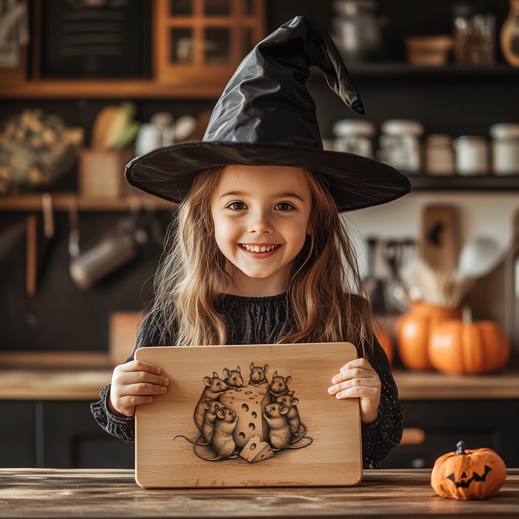 Halloween Charcuterie Board Laser File, Ghost Mice Cheese Platter Design - Imagen 6