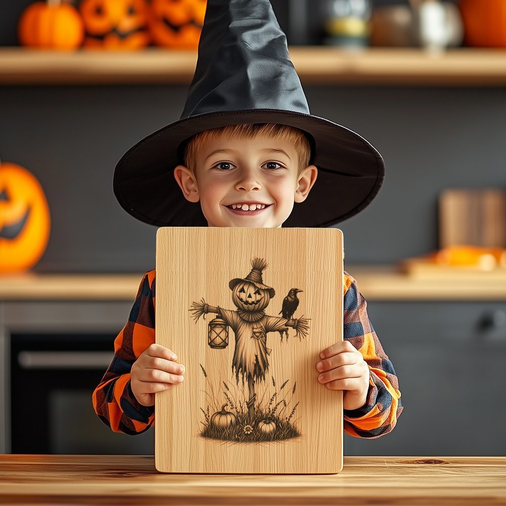 Halloween Charcuterie Board Laser File, Lantern Scarecrow Platter