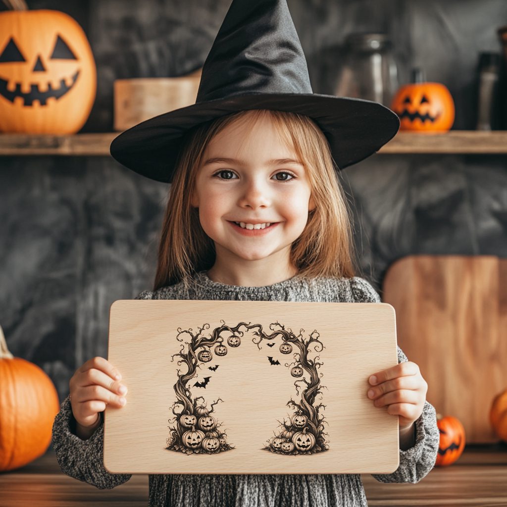 Halloween Charcuterie Board Laser File, Witch Lantern Arch, Spooky Serving Board – Image 6