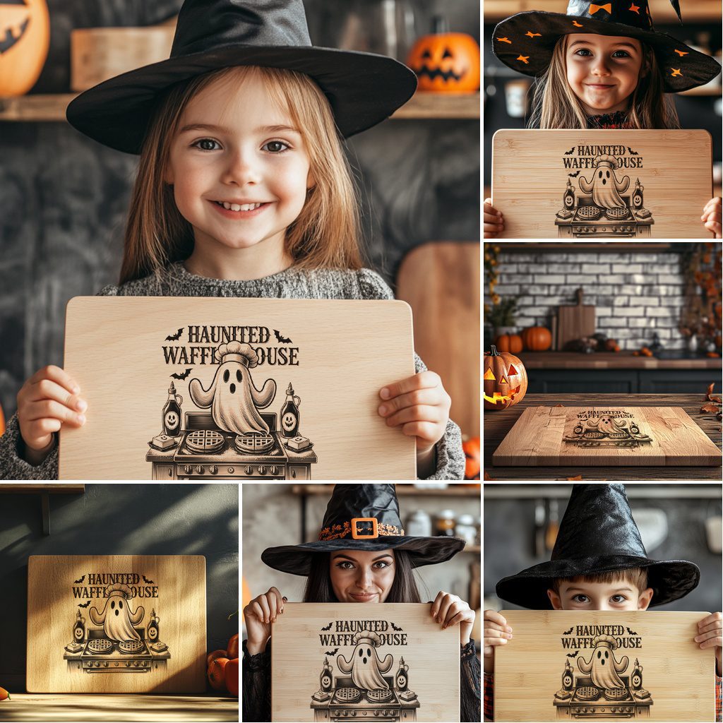 Halloween Laser Engraving File Bundle, Cute Charcuterie Board, Serving Board Designs - Imagen 4