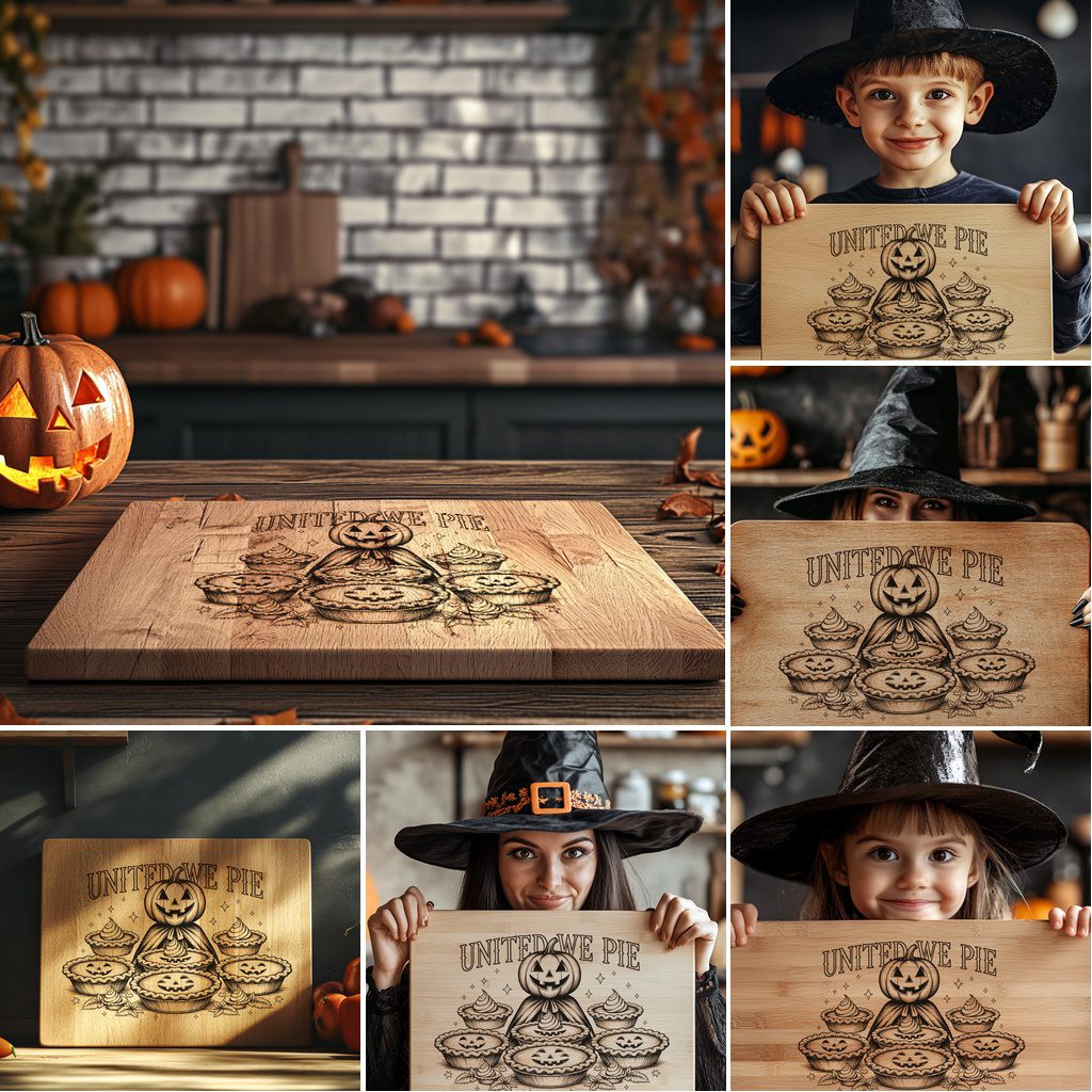 Halloween Laser Engraving File Bundle, Spooky Charcuterie Board