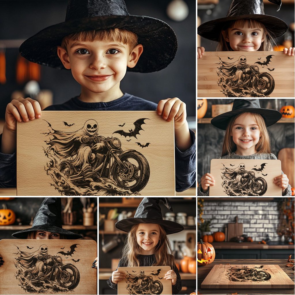 Halloween Laser Engraving File Bundle, Spooky Charcuterie Board