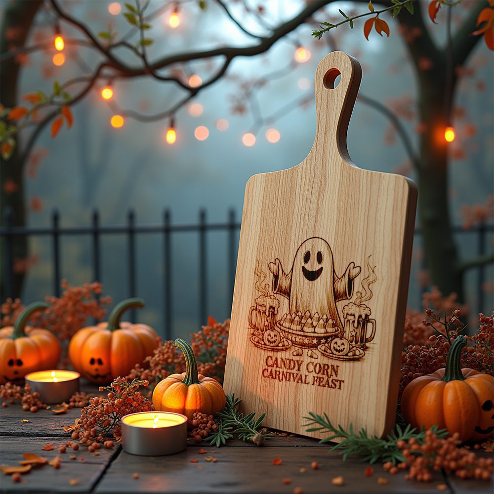 Halloween Laser Engraving File, Charcuterie Board, Candy Corn Carnival Theme, Glowforge – Image 6