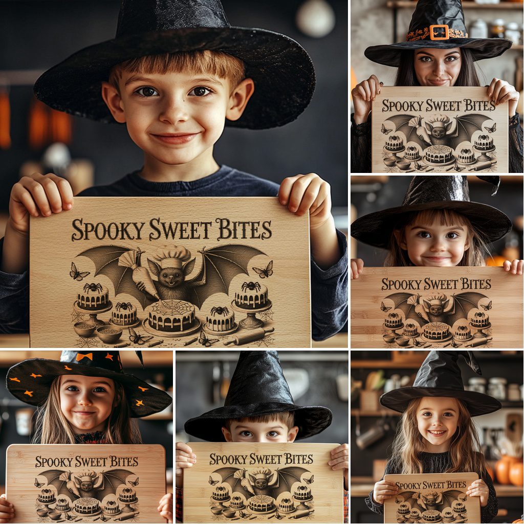 Halloween Laser Engraving File for Charcuterie Board, 6