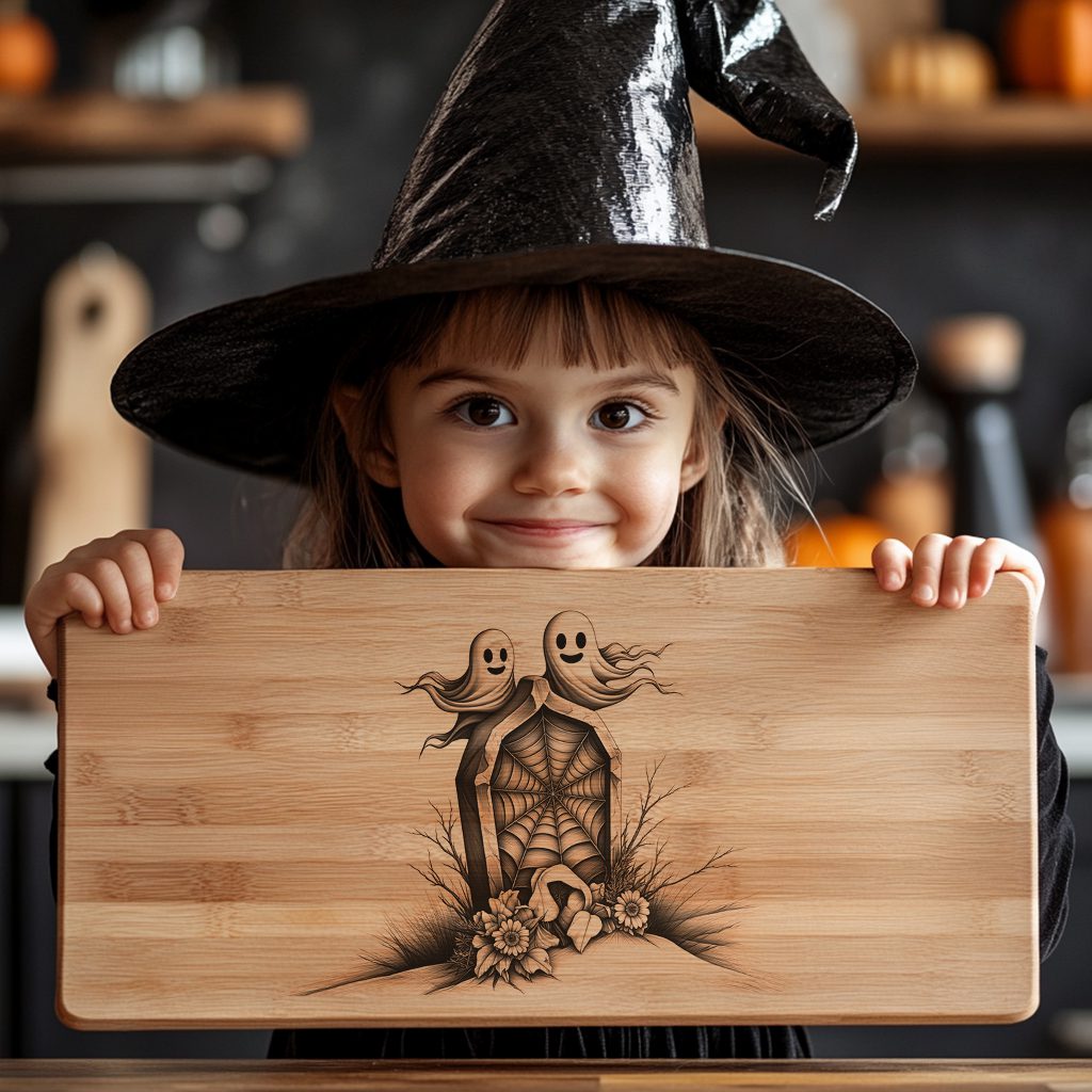 Halloween Laser Engraving File for Charcuterie Board, Spooky
