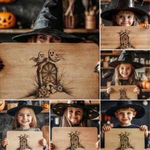 Halloween Laser Engraving File for Charcuterie Boards, 6
