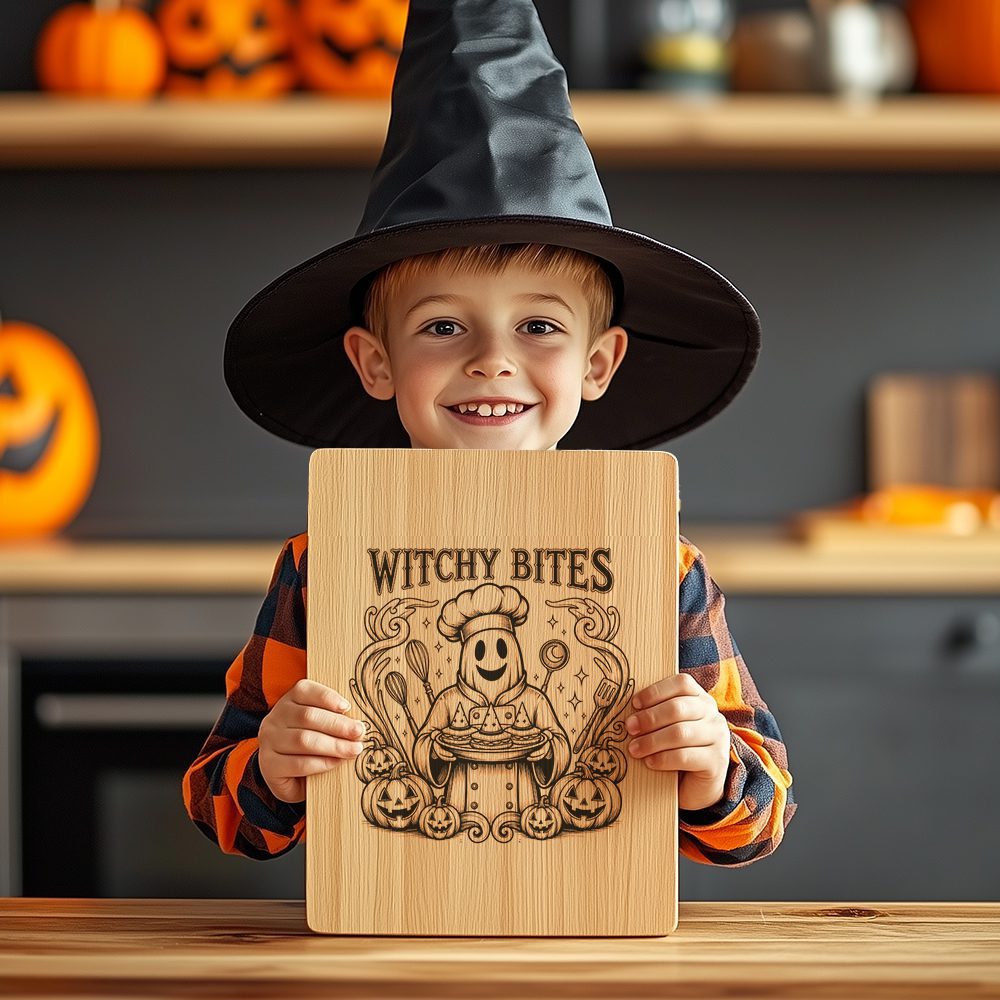 Halloween Laser Engraving File for Witch Charcuterie Board,