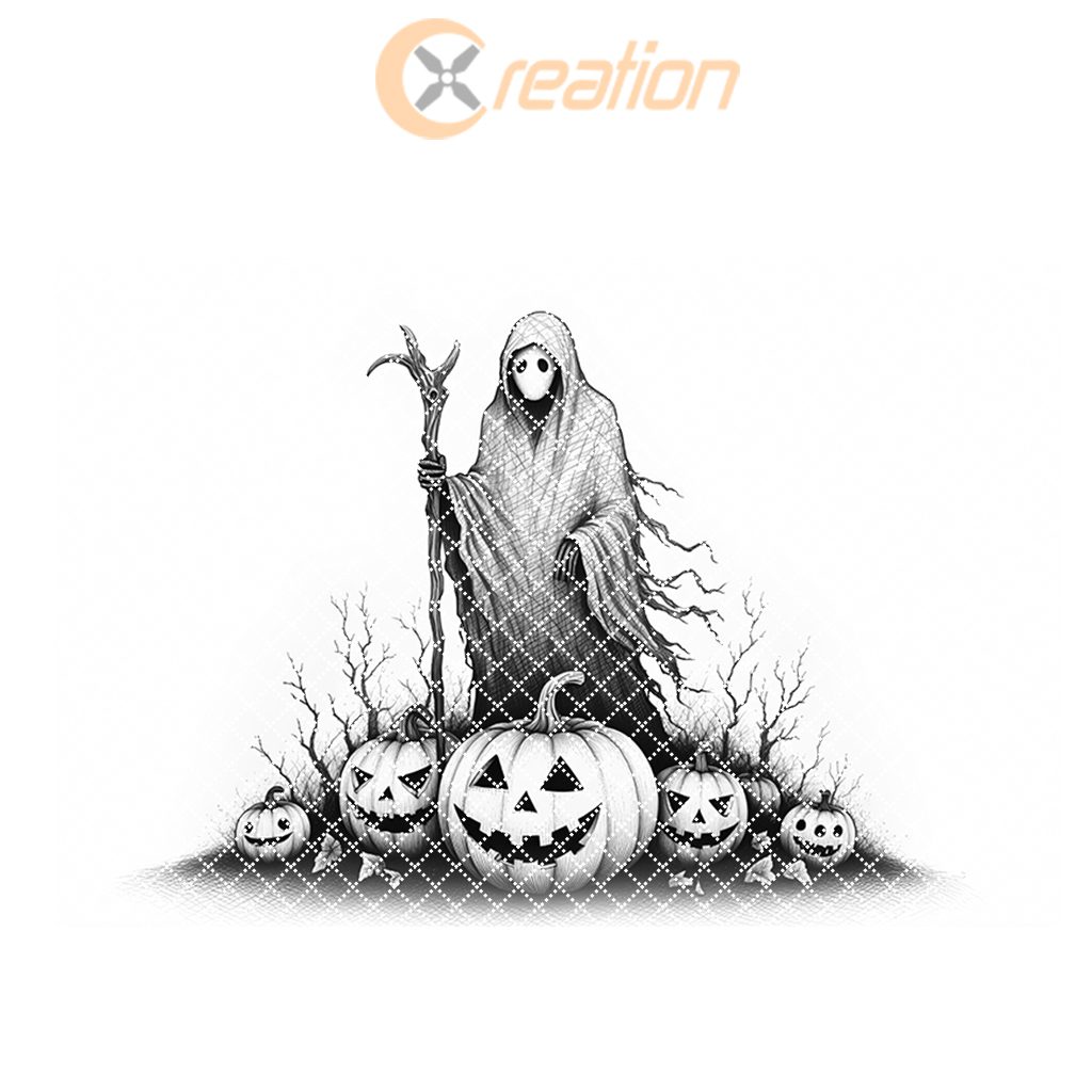 Halloween Laser Engraving File, Spectral Pumpkin Charcuterie Board Design – Image 7