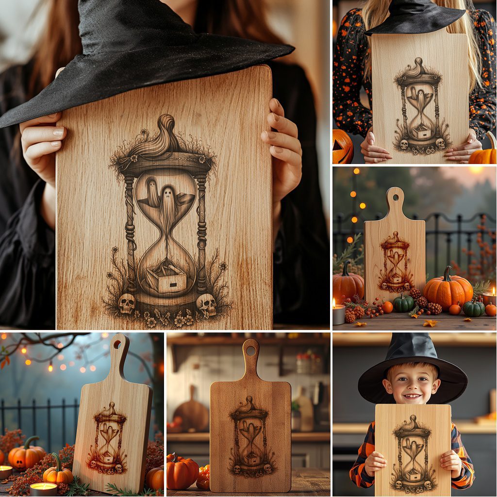 Halloween Laser Engraving File, Spooky Charcuterie Board Designs Bundle – Bild 2