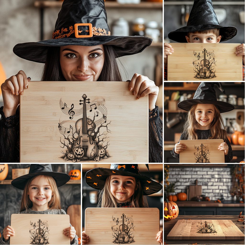 Halloween Laser Engraving File, Spooky Charcuterie Board Designs Bundle – Bild 3