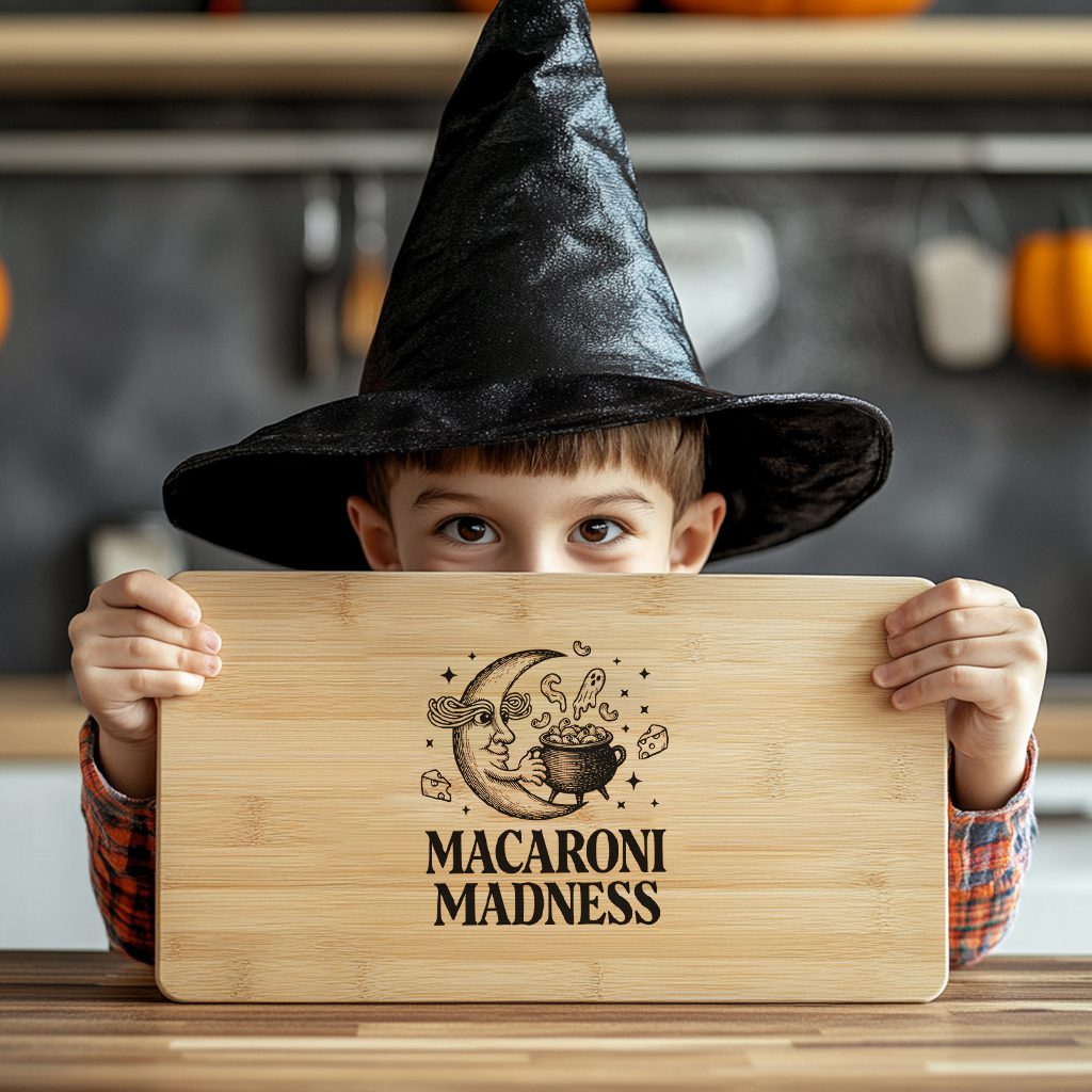 Halloween Laser Engraving File, Spooky Charcuterie Board, Moonlit Macaroni Design – Bild 5