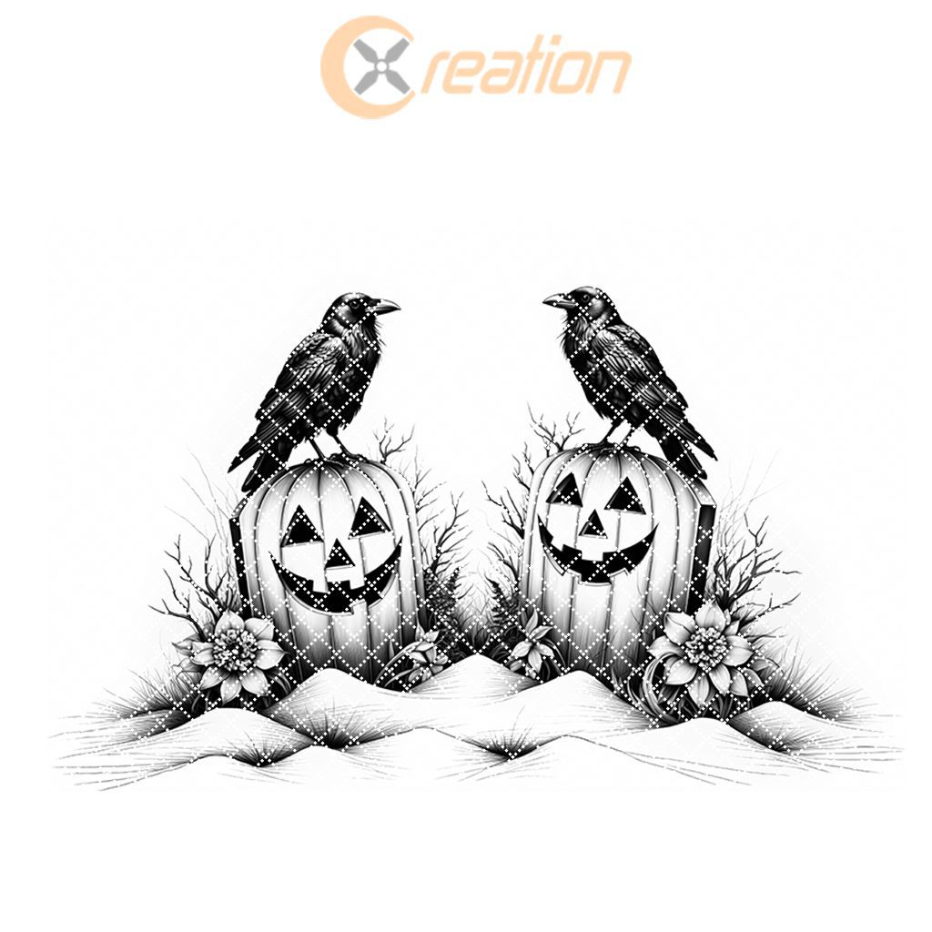 Halloween Pumpkin Raven Charcuterie Board, Spooky Engraving File, Fall Decor - Imagen 6