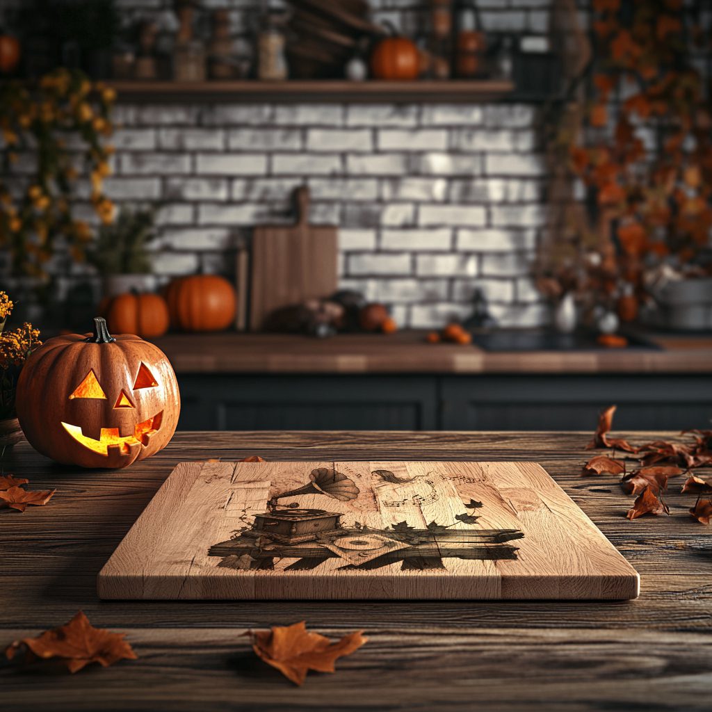 Bewitched Phonograph Laser Engraving File, Vintage Halloween Charcuterie