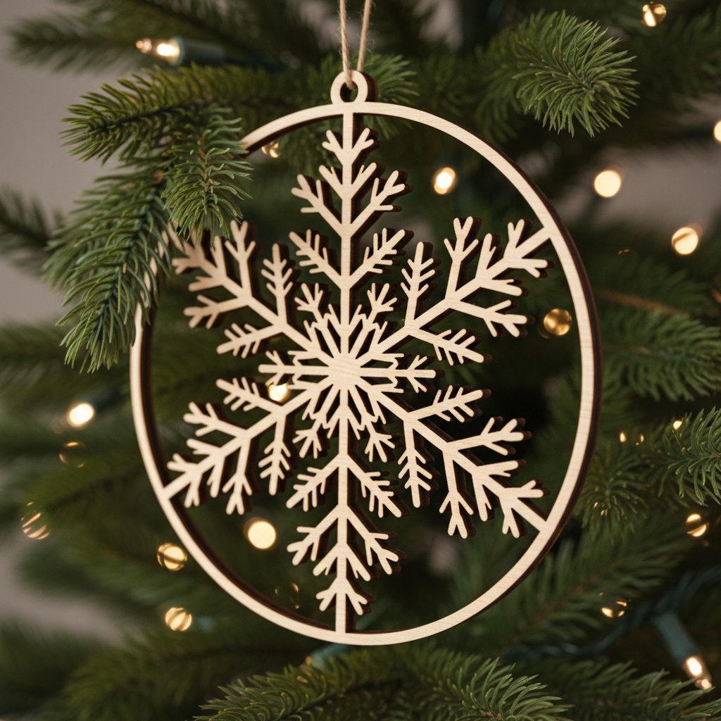 Pacchetto Ornamenti Natalizi Laser, 8 File Festivi per Decorazioni Natalizie, Artigianato Glowforge - immagine 2