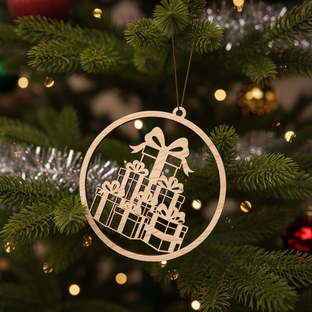 Pacchetto Ornamenti Natalizi Laser, 8 File Festivi per Decorazioni Natalizie, Artigianato Glowforge - immagine 4
