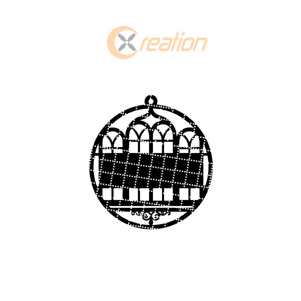 Christmas Ornament Digital Design, Architectural Window Theme, Personalized File - Imagen 7