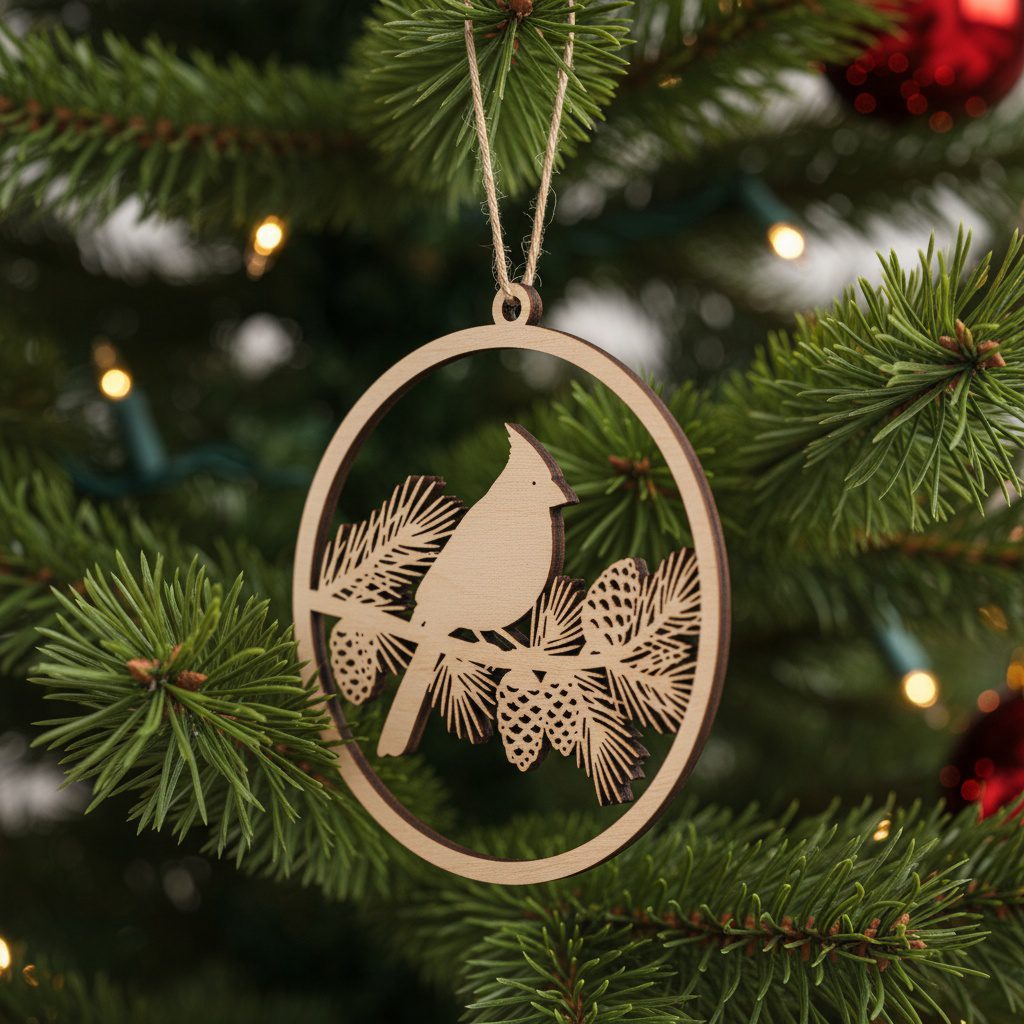 Christmas Ornament Laser File Bundle, 8 Festive Decor