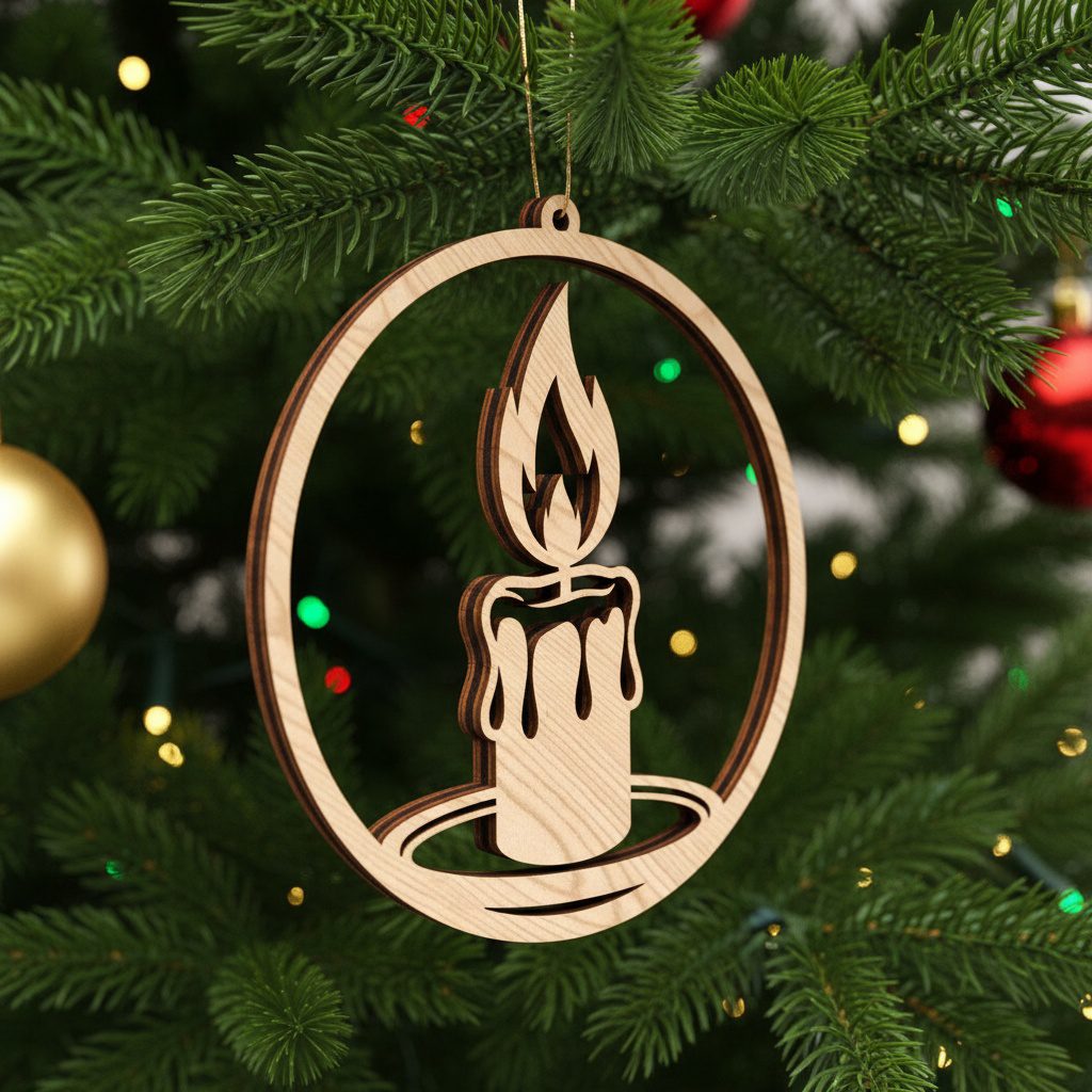 Paquete de adornos navideños, archivos láser para decoración festiva, diseños festivos para el árbol. - Imagen 3