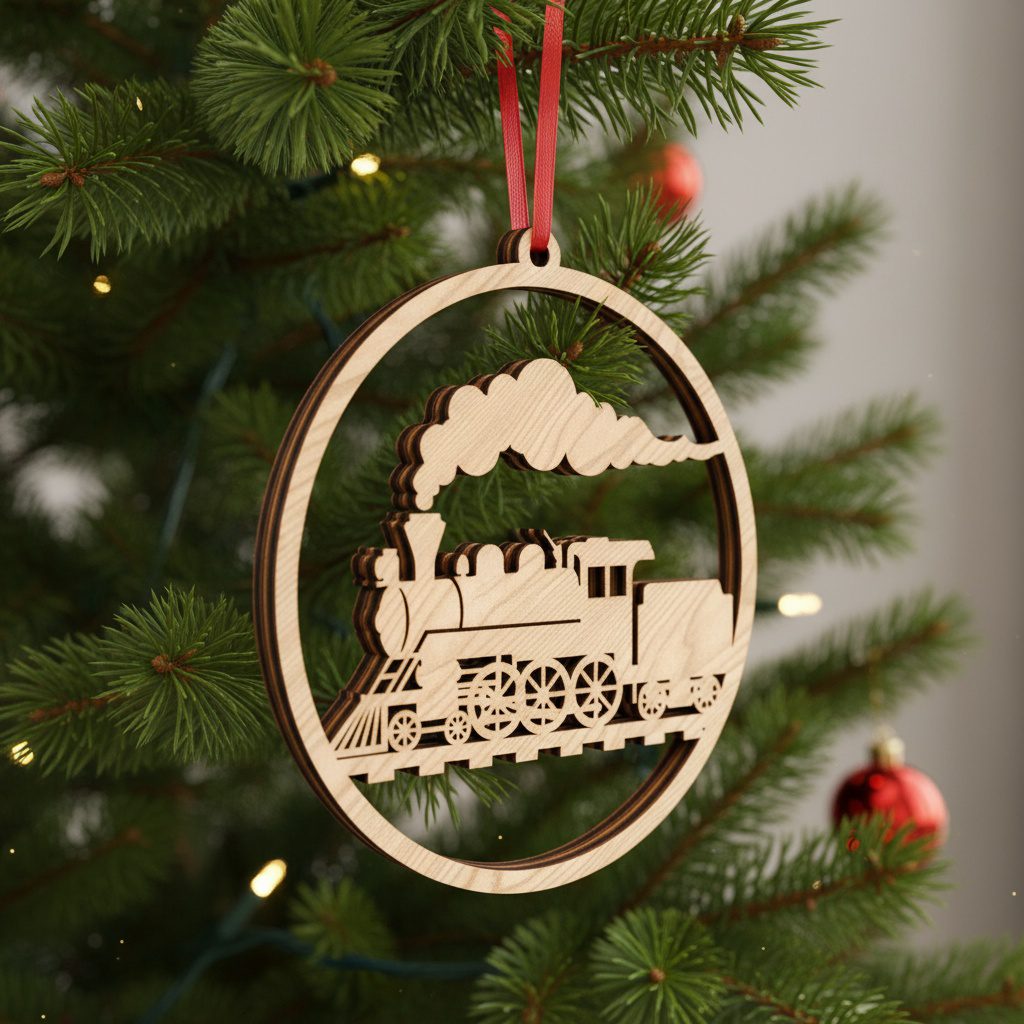 Paquete de adornos navideños, archivos láser para decoración festiva, diseños festivos para el árbol. - Imagen 4
