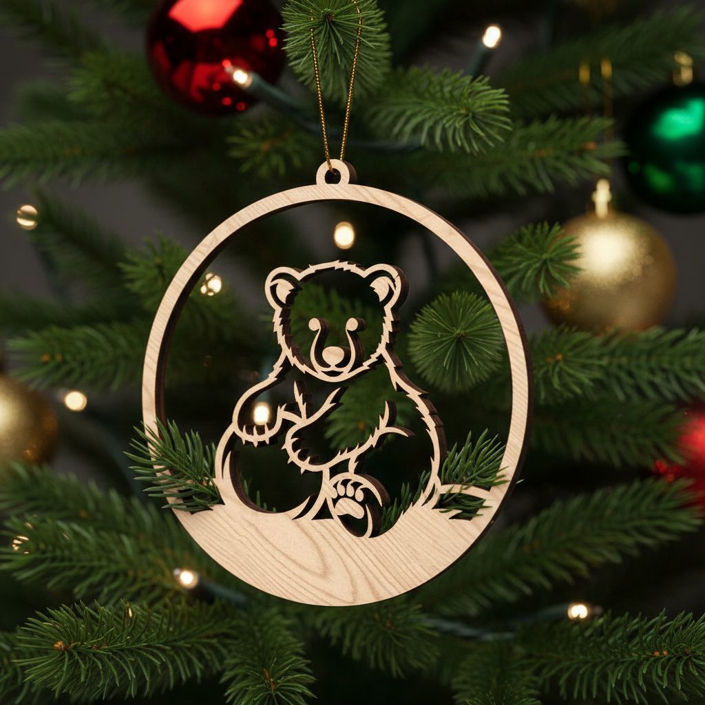 Paquete de adornos navideños, archivos láser para decoración festiva, diseños festivos para el árbol. - Imagen 5