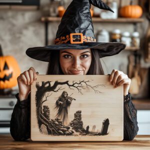 Gothic Haunted Violinist Laser Engraving File, Halloween Charcuterie