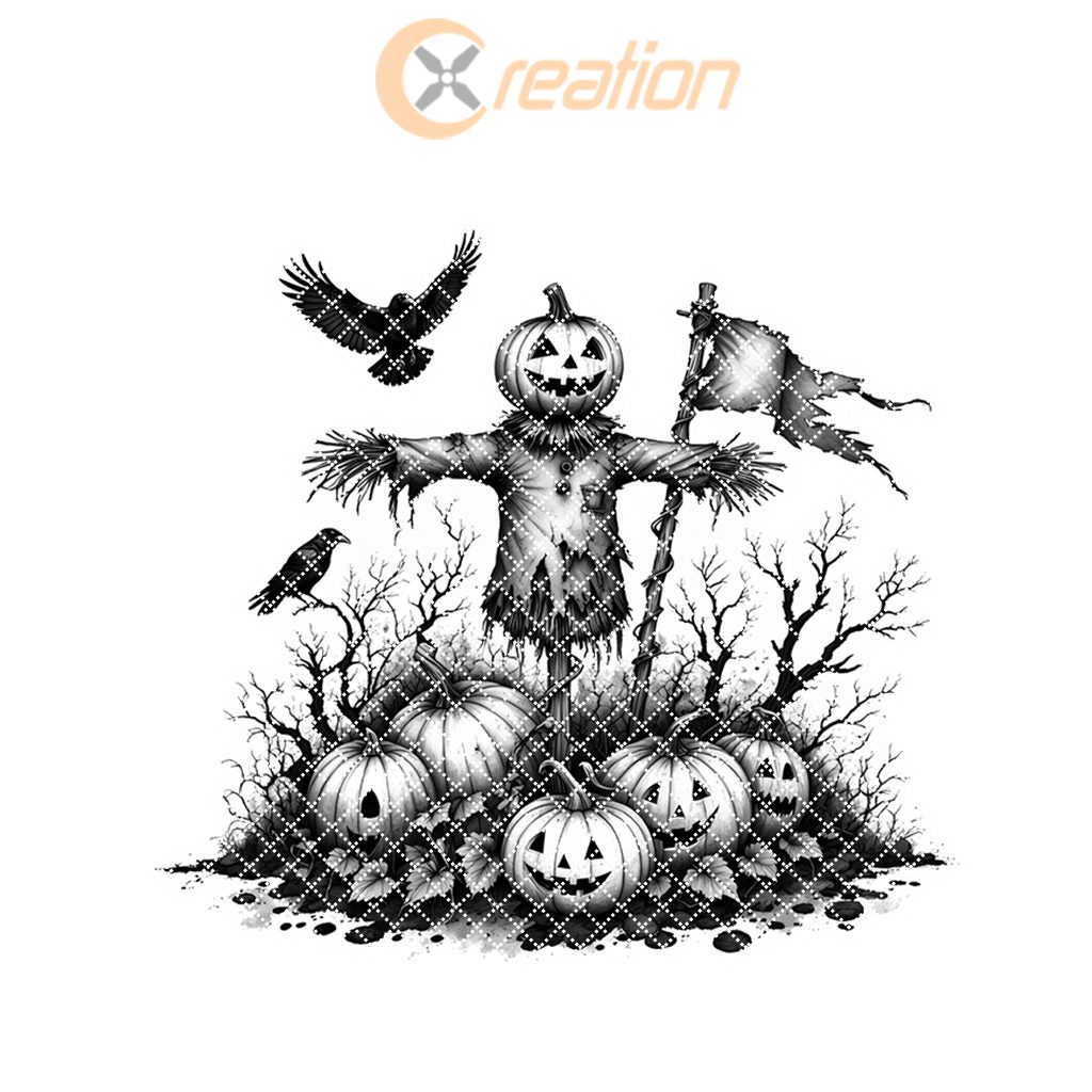 Halloween Charcuterie Board Engraving File, Bewitched Scarecrow Pumpkin Design – Bild 7