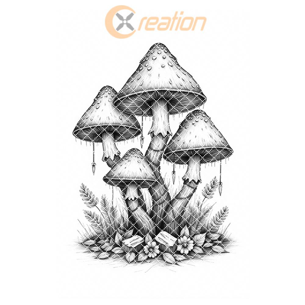 Halloween Charcuterie Board Engraving File, Witch Hat, Mushroom Cluster Design - immagine 8