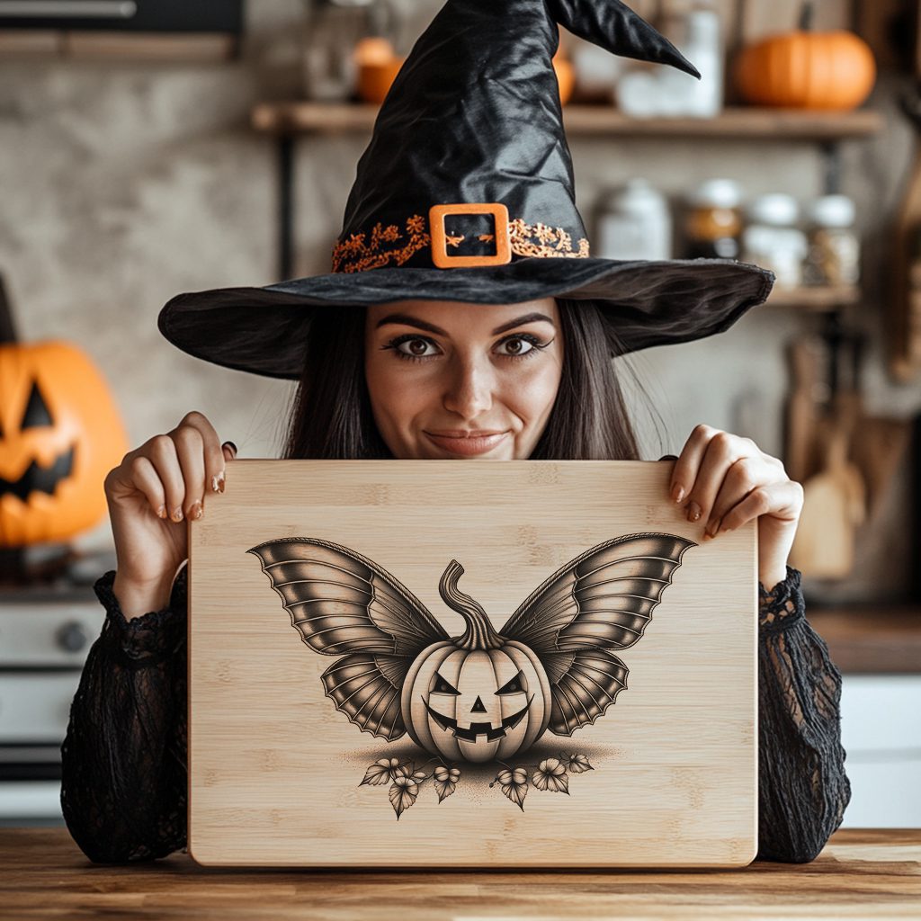 Halloween Charcuterie Board Laser Design, Jack O Lantern,
