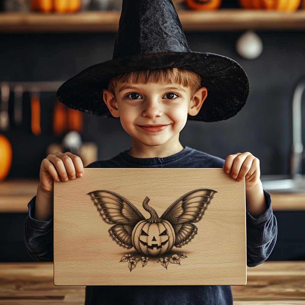Halloween Charcuterie Board Laser Design, Jack O Lantern,
