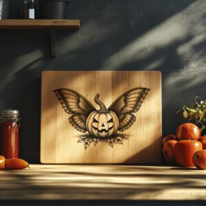 Halloween Charcuterie Board Laser Design, Jack O Lantern,