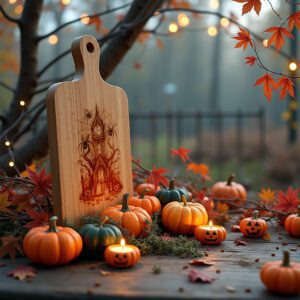 Halloween Charcuterie Board Laser Engraving File, Enchanted Spider